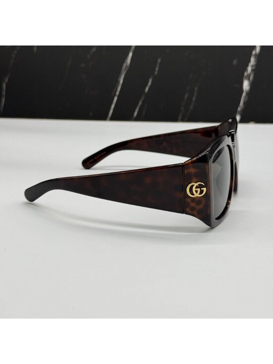 New Gucci GG1402SA 002 Havana Gray Oversized Women Sunglasses main image 5